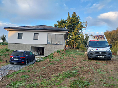 Izolace stropu bungalovu v Měšeticích